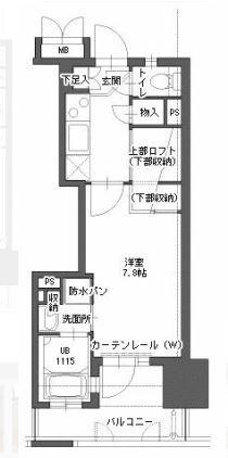 アクタス博多Vタワー 1番館(1K/12階)の間取り写真