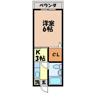 ドルフィン大浦(1K/5階)の間取り写真