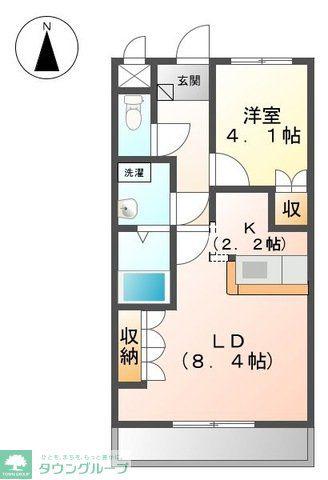 エルガーデン(1LDK/2階)の間取り写真