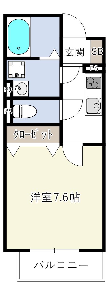 INOVE吉松(1K/3階)の間取り写真