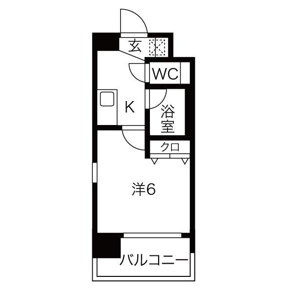 レオンコンフォート新梅田II(1K/8階)の間取り写真