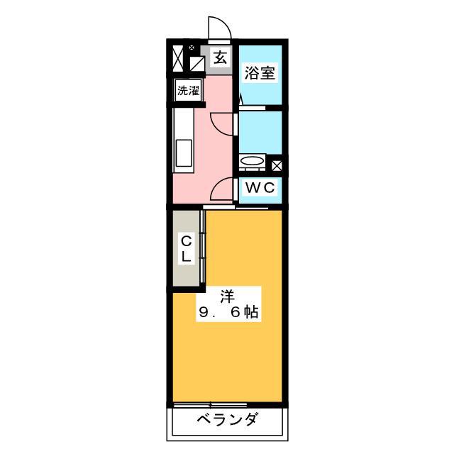 リブリ・PRURLION(1K/1階)の間取り写真