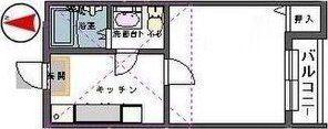 STAGE上谷刈(1K/1階)の間取り写真