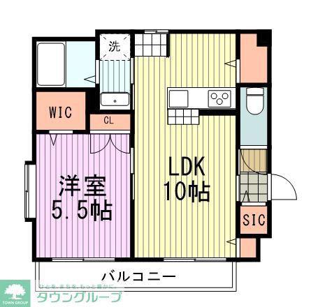 DAY LIGHT1(1LDK/1階)の間取り写真