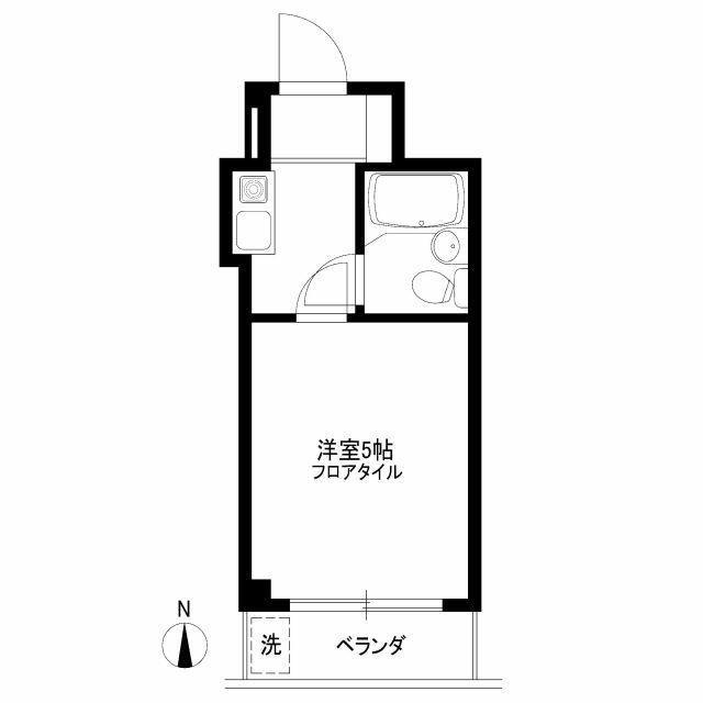 カーサ桜台(1K/1階)の間取り写真