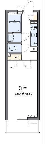 クレイノレジデンス矢上(1K/1階)の間取り写真