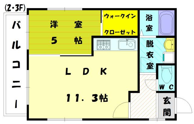 シャルマン エム(1LDK/3階)の間取り写真