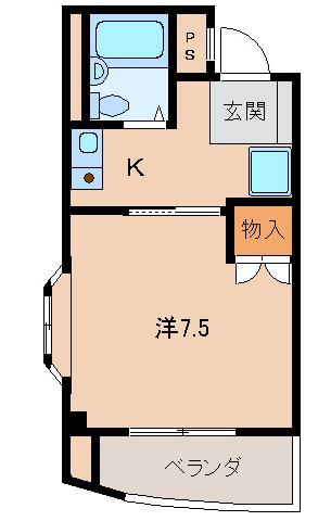 アフェールイヌイ(1K/3階)の間取り写真