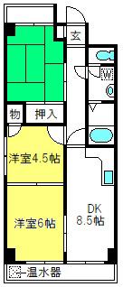 有井シャトー(3DK/4階)の間取り写真