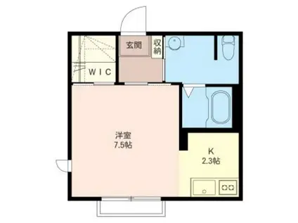 サルビアコート南希望が丘(ワンルーム/1階)の間取り写真