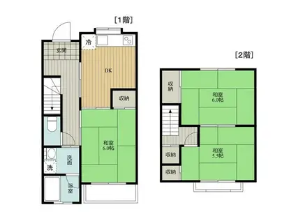 アースハイツ(3DK/2階)の間取り写真