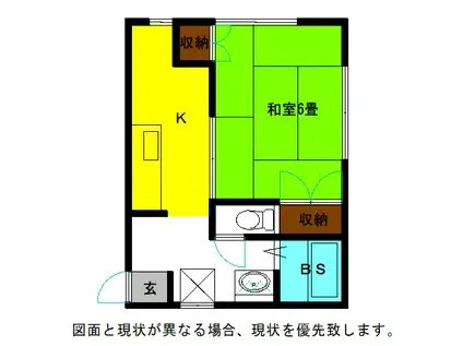 コーポラパス(1DK/2階)の間取り写真