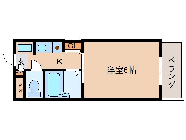 新大宮シティ・パル(1K/5階)の間取り写真