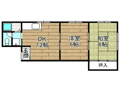 コバシビル(2DK/3階)の間取り写真