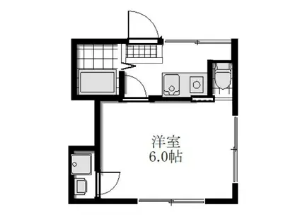GRIS MOROYAMA(1K/2階)の間取り写真