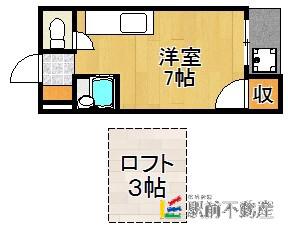 ロフトH&A(ワンルーム/2階)の間取り写真