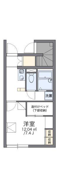 レオパレスはなみずき(1K/1階)の間取り写真