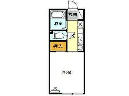 セリバテール東谷山I(1K/1階)の間取り写真