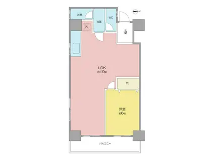 都ハイツ(1LDK/2階)の間取り写真