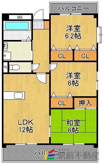 メゾン・アンティム(3LDK/3階)の間取り写真