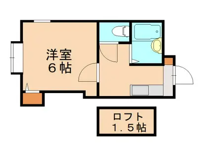 パンシオンヴィラブランテ A棟(1K/2階)の間取り写真