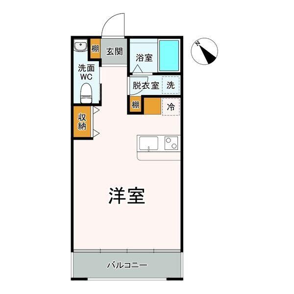 ARCO15(ワンルーム/1階)の間取り写真