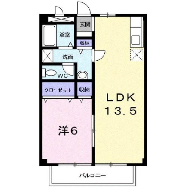 カーサプロント(1LDK/2階)の間取り写真