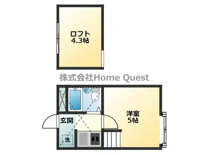 サンシャトー21(1K/2階)の間取り写真