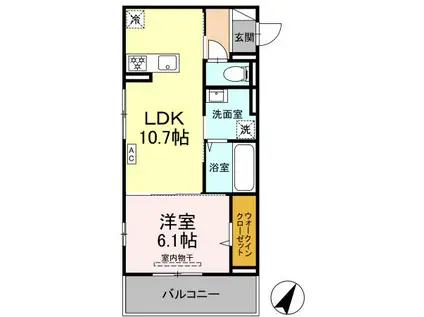 パストラル ヴィラ(1LDK/2階)の間取り写真