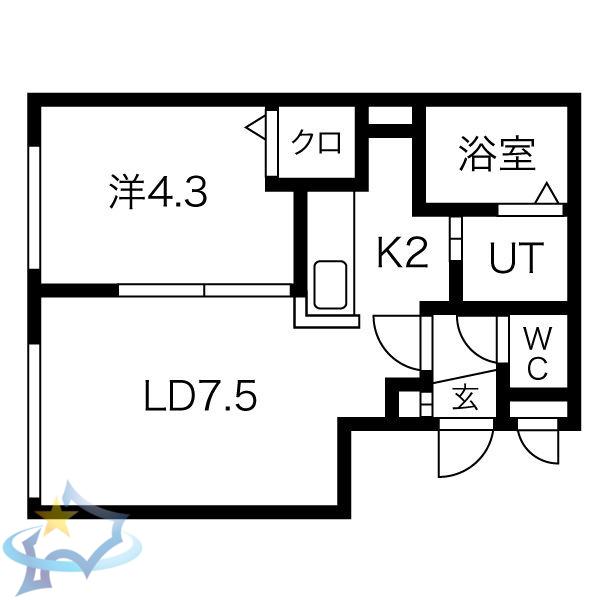 エル フトゥーロ(1LDK/3階)の間取り写真