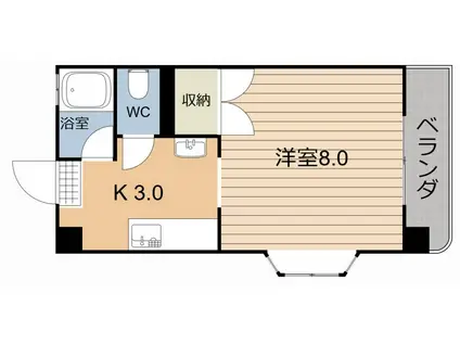 ELEGANT ARATA21(1K/2階)の間取り写真