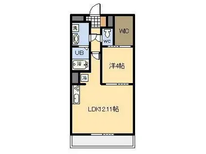 アムールオルテ(1LDK/3階)の間取り写真