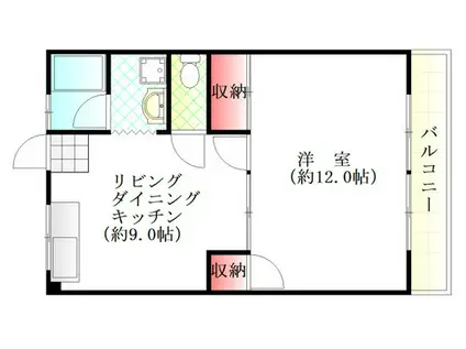ITSビル (1LDK/4階)の間取り写真