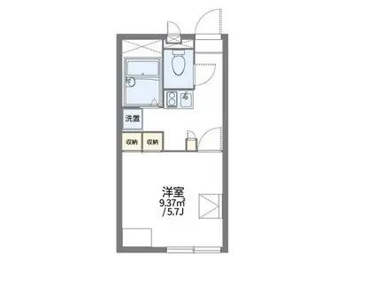 レオパレスグリーンコート(1K/2階)の間取り写真