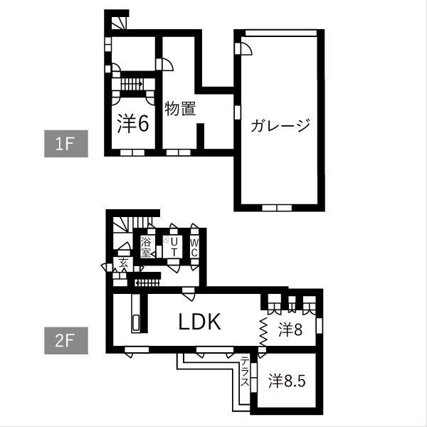 北34条西7丁目(3LDK/1階)の間取り写真