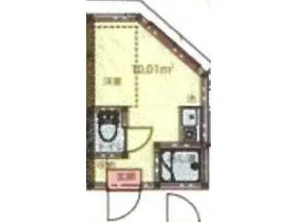 ゴールデンヒルズ(ワンルーム/1階)の間取り写真