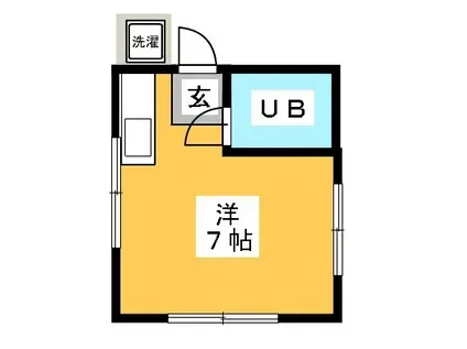 パストラーレ(ワンルーム/2階)の間取り写真