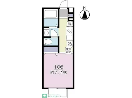 ヴィラージュ エコ(1K/2階)の間取り写真
