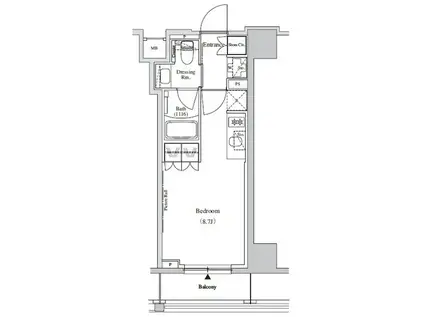ザ・パークハビオ蕨(ワンルーム/2階)の間取り写真