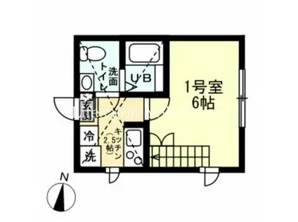 キトラハイム杉田(1K/1階)の間取り写真