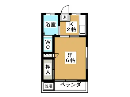 ハイツ小池NO2(1K/2階)の間取り写真