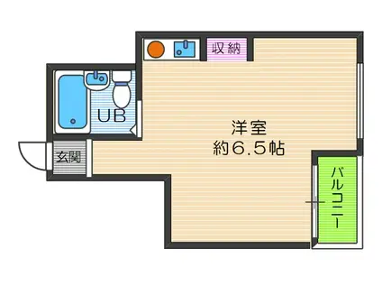 ロータス藤田ビル(ワンルーム/4階)の間取り写真