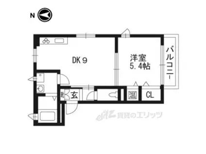 CASADHANA(1DK/3階)の間取り写真