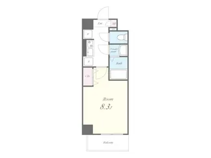 ブランピュール木場公園(1K/7階)の間取り写真