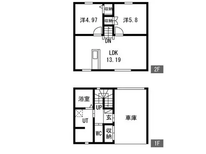 STONE VIILAGE(2LDK/1階)の間取り写真