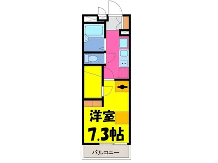 FLATELIER(1K/1階)の間取り写真