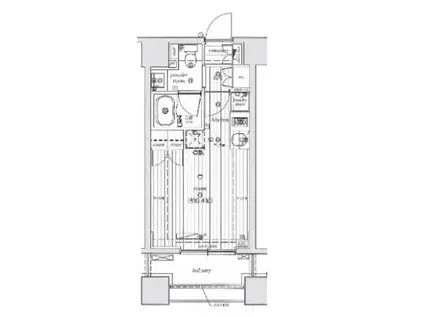 ウィスティリア大森山王(ワンルーム/12階)の間取り写真
