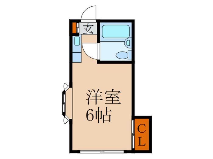 ハイムカトレア中野(ワンルーム/1階)の間取り写真
