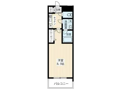 ARCOBALENO MUSASHIKOSUGIII(1K/5階)の間取り写真