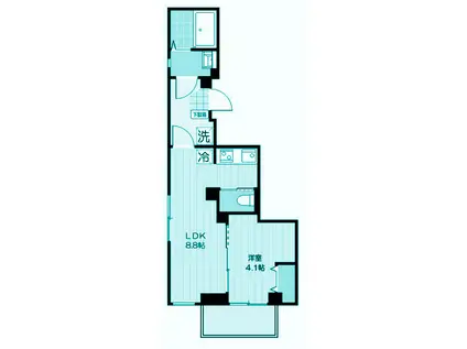 エムズ武蔵小山(1LDK/3階)の間取り写真